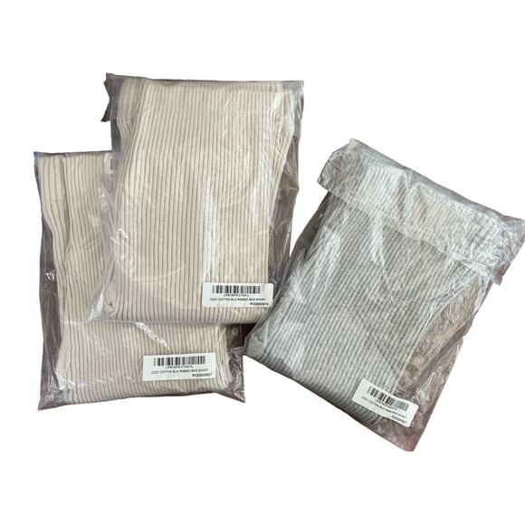 LUNYA NWOT $118 Cozy Cotton Silk Bike Shorts Gray - Picture 5 of 5